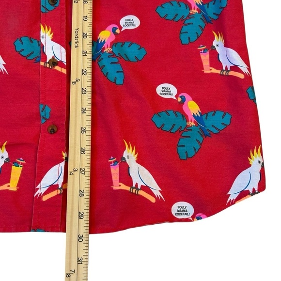 🍹 Polly Want a Cocktail! Men's Party Shirt Large - Picture 7 of 11